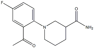 1-(2-acetyl-4-fluorophenyl)piperidine-3-carboxamide Struktur