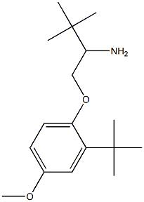 1-(2-amino-3,3-dimethylbutoxy)-2-tert-butyl-4-methoxybenzene Struktur