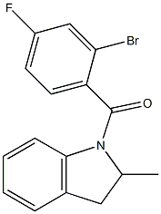 1-(2-bromo-4-fluorobenzoyl)-2-methylindoline Struktur