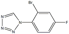 1-(2-bromo-4-fluorophenyl)-1H-1,2,3,4-tetrazole Struktur