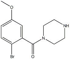 1-(2-bromo-5-methoxybenzoyl)piperazine Struktur