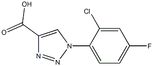 1-(2-chloro-4-fluorophenyl)-1H-1,2,3-triazole-4-carboxylic acid Struktur