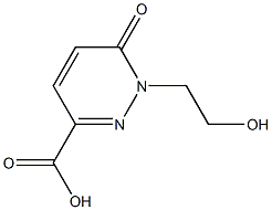 1-(2-hydroxyethyl)-6-oxo-1,6-dihydropyridazine-3-carboxylic acid Struktur