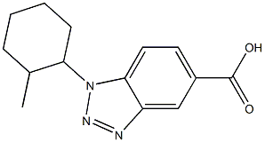 1-(2-methylcyclohexyl)-1H-1,2,3-benzotriazole-5-carboxylic acid Struktur