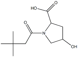 1-(3,3-dimethylbutanoyl)-4-hydroxypyrrolidine-2-carboxylic acid Struktur