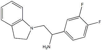 1-(3,4-difluorophenyl)-2-(2,3-dihydro-1H-indol-1-yl)ethanamine Struktur