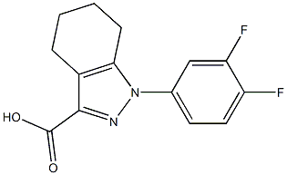 1-(3,4-difluorophenyl)-4,5,6,7-tetrahydro-1H-indazole-3-carboxylic acid Struktur