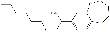 1-(3,4-dihydro-2H-1,5-benzodioxepin-7-yl)-2-(hexyloxy)ethan-1-amine Struktur