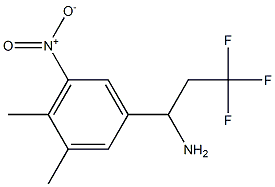 1-(3,4-dimethyl-5-nitrophenyl)-3,3,3-trifluoropropan-1-amine Struktur