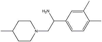 1-(3,4-dimethylphenyl)-2-(4-methylpiperidin-1-yl)ethan-1-amine Struktur