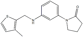 1-(3-{[(3-methylthiophen-2-yl)methyl]amino}phenyl)pyrrolidin-2-one Struktur