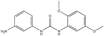 1-(3-aminophenyl)-3-(2,5-dimethoxyphenyl)urea Struktur