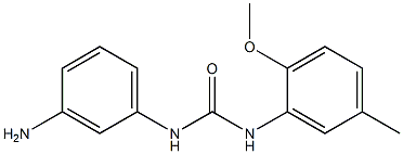 1-(3-aminophenyl)-3-(2-methoxy-5-methylphenyl)urea Struktur