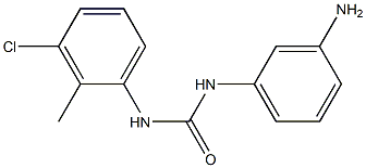 1-(3-aminophenyl)-3-(3-chloro-2-methylphenyl)urea Struktur