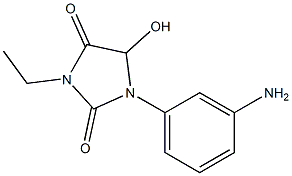 1-(3-aminophenyl)-3-ethyl-5-hydroxyimidazolidine-2,4-dione Struktur