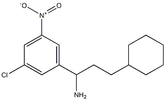 1-(3-chloro-5-nitrophenyl)-3-cyclohexylpropan-1-amine Struktur