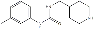 1-(3-methylphenyl)-3-(piperidin-4-ylmethyl)urea Struktur