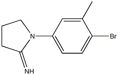 1-(4-bromo-3-methylphenyl)pyrrolidin-2-imine Struktur