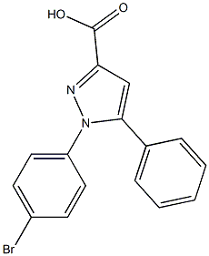 1-(4-bromophenyl)-5-phenyl-1H-pyrazole-3-carboxylic acid Struktur