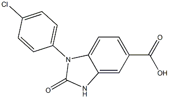 1-(4-chlorophenyl)-2-oxo-2,3-dihydro-1H-1,3-benzodiazole-5-carboxylic acid Struktur