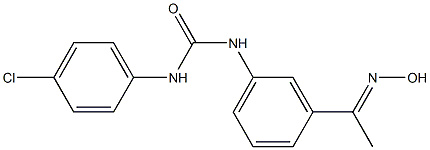 1-(4-chlorophenyl)-3-{3-[1-(hydroxyimino)ethyl]phenyl}urea Struktur