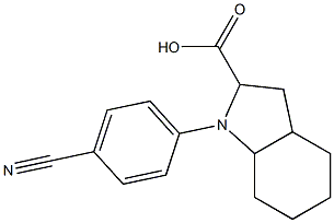 1-(4-cyanophenyl)-octahydro-1H-indole-2-carboxylic acid Struktur