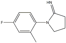 1-(4-fluoro-2-methylphenyl)pyrrolidin-2-imine Struktur