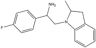 1-(4-fluorophenyl)-2-(2-methyl-2,3-dihydro-1H-indol-1-yl)ethan-1-amine Struktur