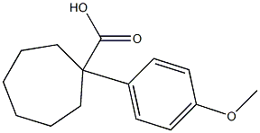 1-(4-methoxyphenyl)cycloheptane-1-carboxylic acid Struktur