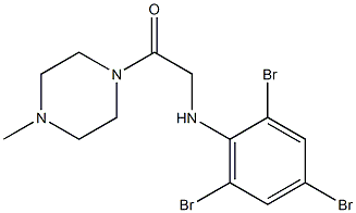 1-(4-methylpiperazin-1-yl)-2-[(2,4,6-tribromophenyl)amino]ethan-1-one Struktur