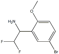 1-(5-bromo-2-methoxyphenyl)-2,2-difluoroethan-1-amine Struktur