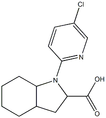 1-(5-chloropyridin-2-yl)octahydro-1H-indole-2-carboxylic acid Struktur