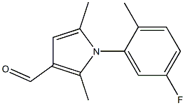 1-(5-fluoro-2-methylphenyl)-2,5-dimethyl-1H-pyrrole-3-carbaldehyde Struktur