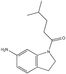 1-(6-amino-2,3-dihydro-1H-indol-1-yl)-4-methylpentan-1-one Struktur