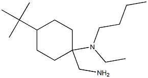 1-(aminomethyl)-N-butyl-4-tert-butyl-N-ethylcyclohexan-1-amine Struktur