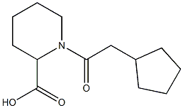 1-(cyclopentylacetyl)piperidine-2-carboxylic acid Struktur