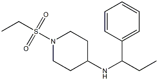 1-(ethanesulfonyl)-N-(1-phenylpropyl)piperidin-4-amine Struktur