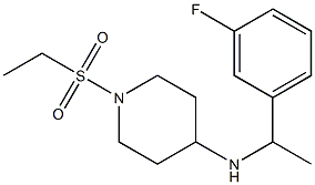 1-(ethanesulfonyl)-N-[1-(3-fluorophenyl)ethyl]piperidin-4-amine Struktur