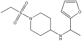 1-(ethanesulfonyl)-N-[1-(furan-2-yl)ethyl]piperidin-4-amine Struktur