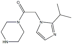 1-(piperazin-1-yl)-2-[2-(propan-2-yl)-1H-imidazol-1-yl]ethan-1-one Struktur