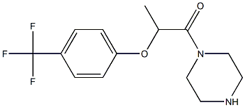 1-(piperazin-1-yl)-2-[4-(trifluoromethyl)phenoxy]propan-1-one Struktur