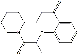 1-(piperidin-1-yl)-2-(2-propanoylphenoxy)propan-1-one Struktur