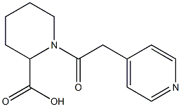 1-(pyridin-4-ylacetyl)piperidine-2-carboxylic acid Struktur