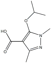 1,3-dimethyl-5-(propan-2-yloxy)-1H-pyrazole-4-carboxylic acid Struktur