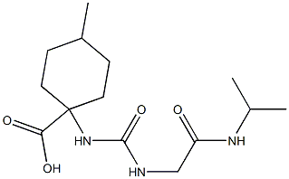 1-[({[2-(isopropylamino)-2-oxoethyl]amino}carbonyl)amino]-4-methylcyclohexanecarboxylic acid Struktur