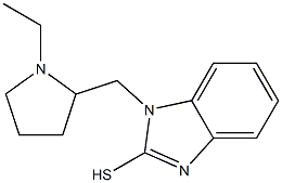 1-[(1-ethylpyrrolidin-2-yl)methyl]-1H-1,3-benzodiazole-2-thiol Struktur