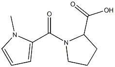 1-[(1-methyl-1H-pyrrol-2-yl)carbonyl]pyrrolidine-2-carboxylic acid Struktur