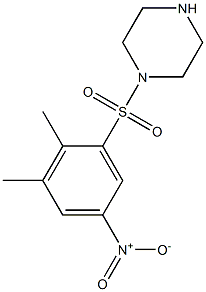 1-[(2,3-dimethyl-5-nitrobenzene)sulfonyl]piperazine Struktur