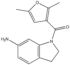 1-[(2,5-dimethylfuran-3-yl)carbonyl]-2,3-dihydro-1H-indol-6-amine Struktur