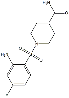 1-[(2-amino-4-fluorobenzene)sulfonyl]piperidine-4-carboxamide Struktur